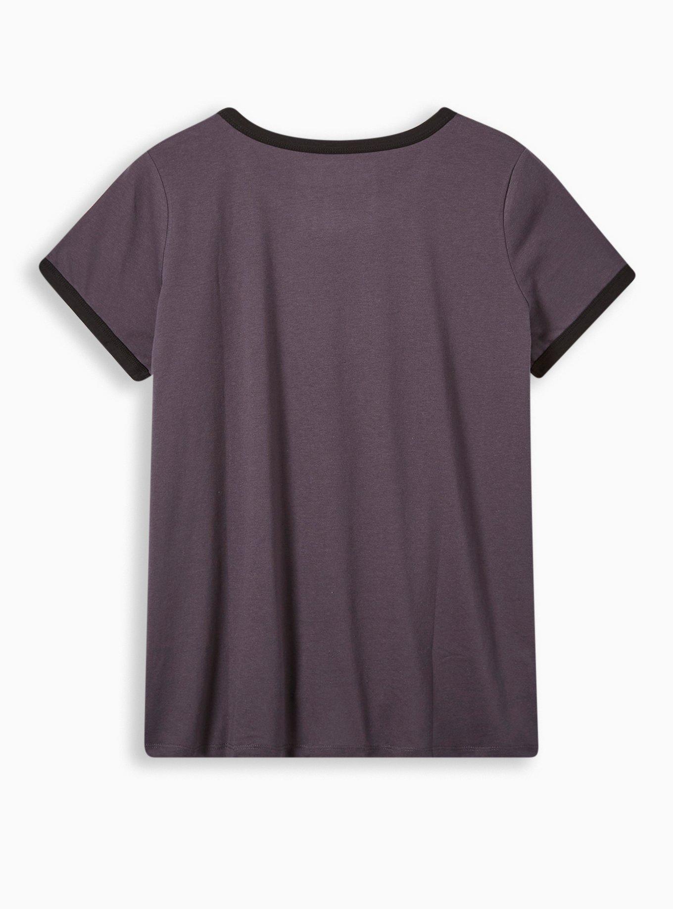 Plus Size Sailor Moon Luna Classic Fit Cotton Crew Neck Ringer Tee, NINE IRON, alternate