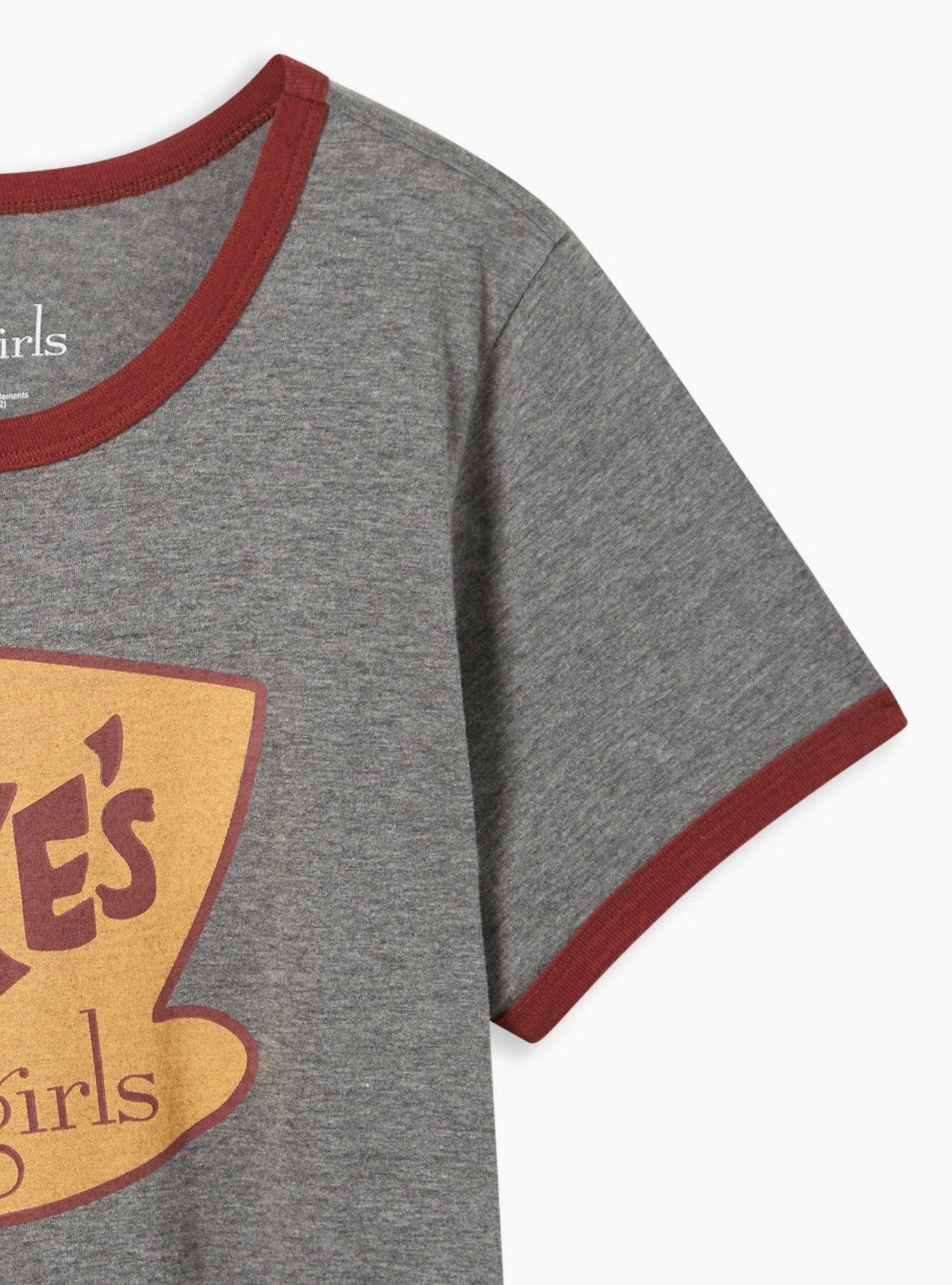 Plus Size Gilmore Girls Luke's Diner Classic Fit Cotton Ringer Tee, MEDIUM HEATHER GREY, alternate