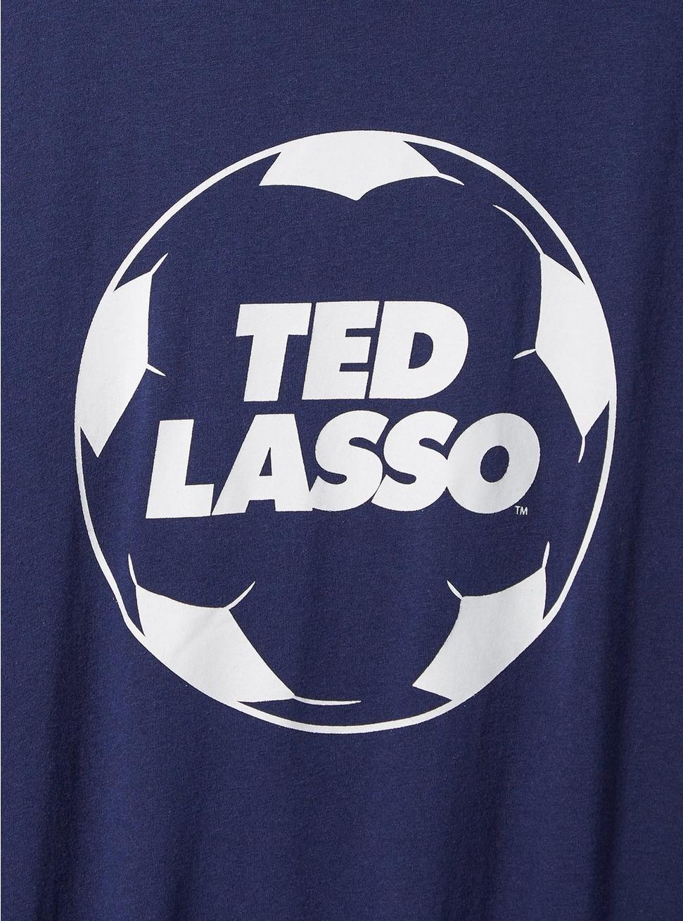 Ted Lasso Classic Fit Cotton Ringer Tee, NAVY, alternate
