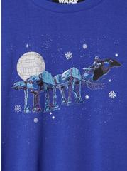  Star Wars Christmas Cozy Fleece Crew Neck Pullover Sweatshirt , BLUE, alternate