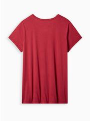 The Office Merry Christmas Classic Fit Cotton Ringer Tee, JESTER RED, alternate