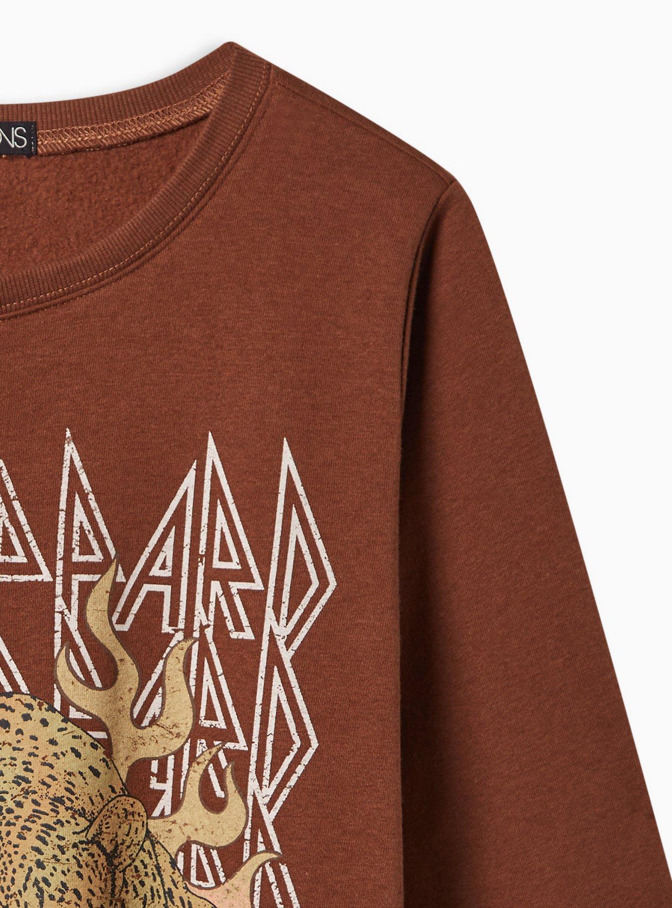 Def Leppard Cozy Fleece Crew Neck Split Sweatshirt, MULTI, alternate