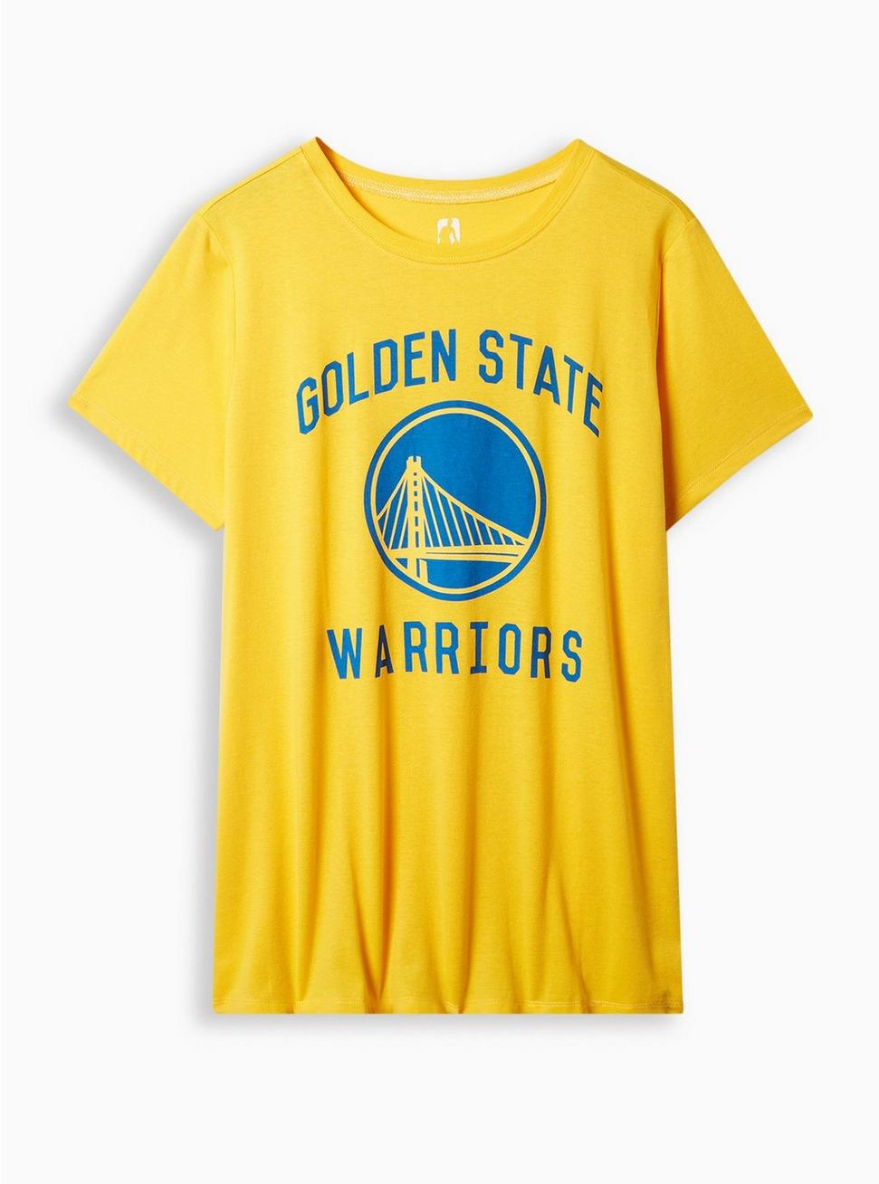 Plus Size NBA Golden State Warriors Classic Fit Cotton Crew Neck Tee, GOLDEN YELLOW, hi-res