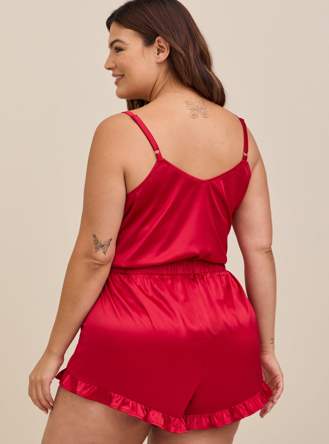 Plus Size Dream Satin Ruffle Sleep Short Torrid