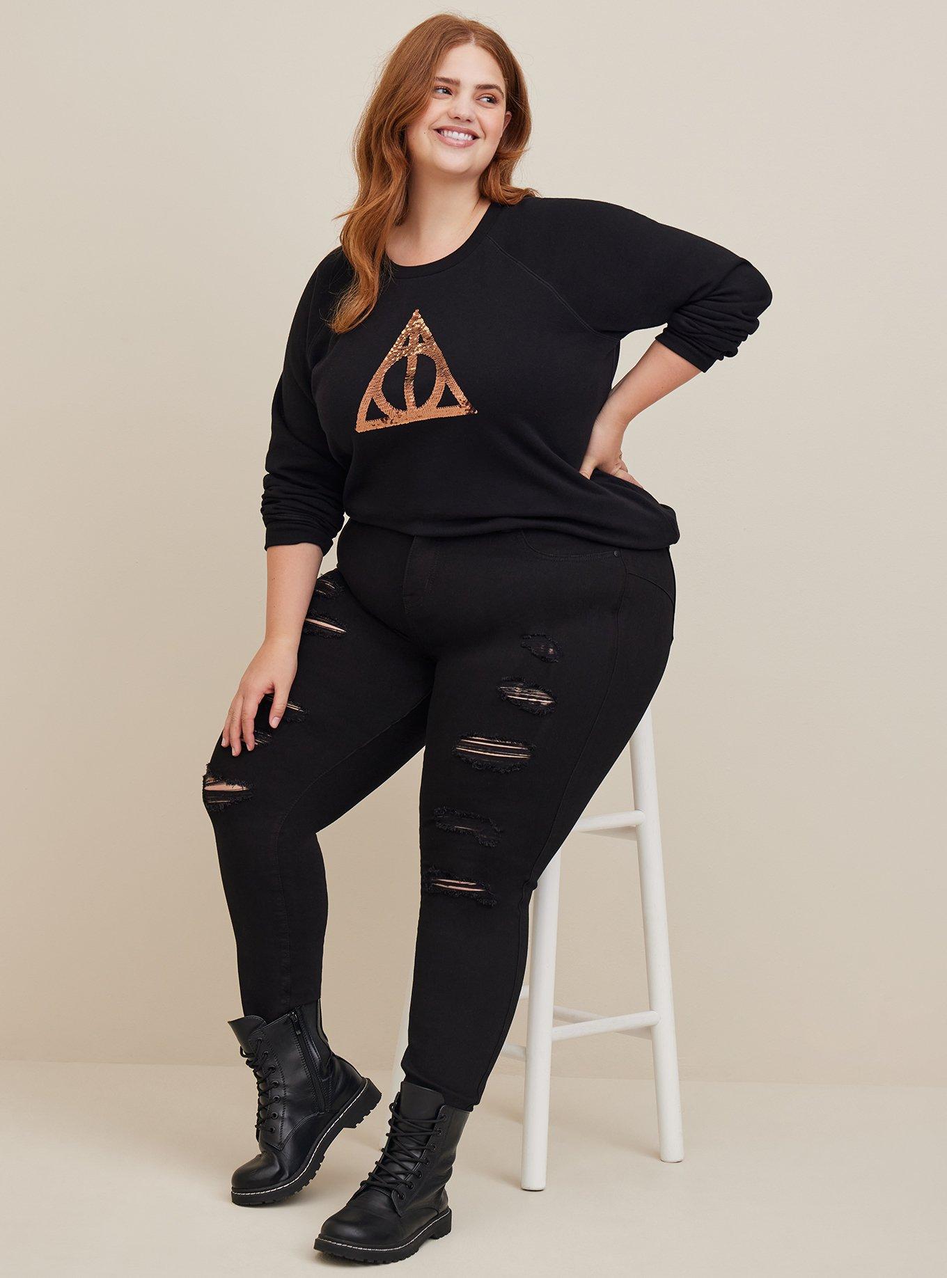 Torrid x harry potter plus size 0x/XL popular crewneck/off shoulder pullover top/shirt