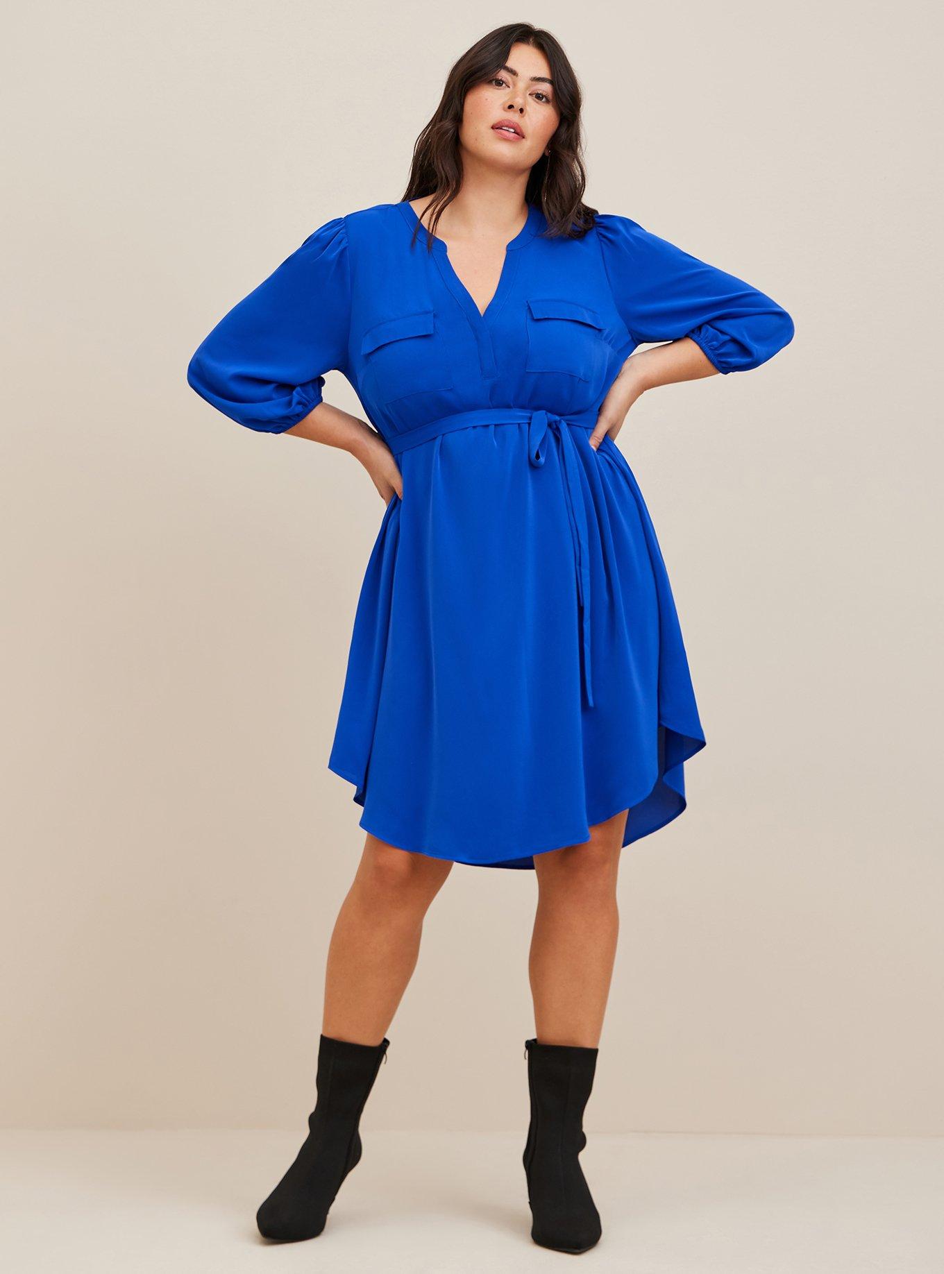 BENICE silk shirt dress