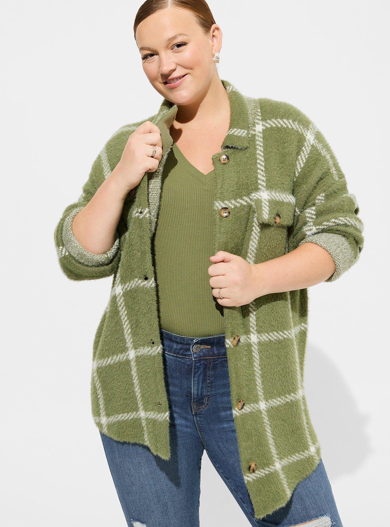Plus Size - Eyelash Shacket Sweater - Torrid