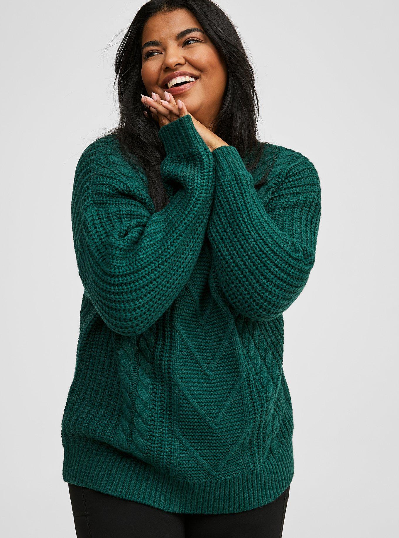 Plus Size Cable Pullover Tie Back Sweater Torrid