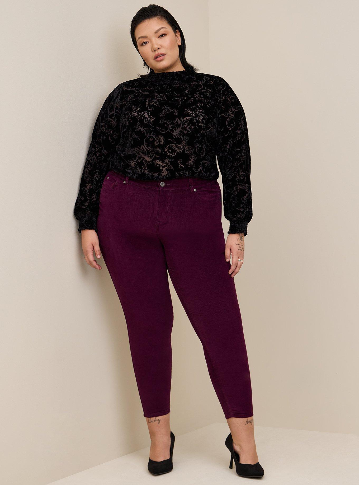 Spanx Women's Plus Size 1X Maroon Wine Look At Me Now Cropped