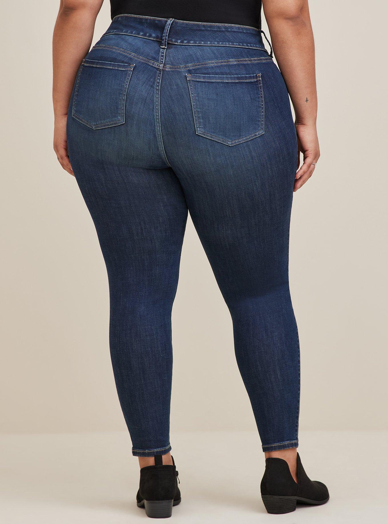 Plus Size - Jegging Skinny Super Soft High-Rise Destructed Jean