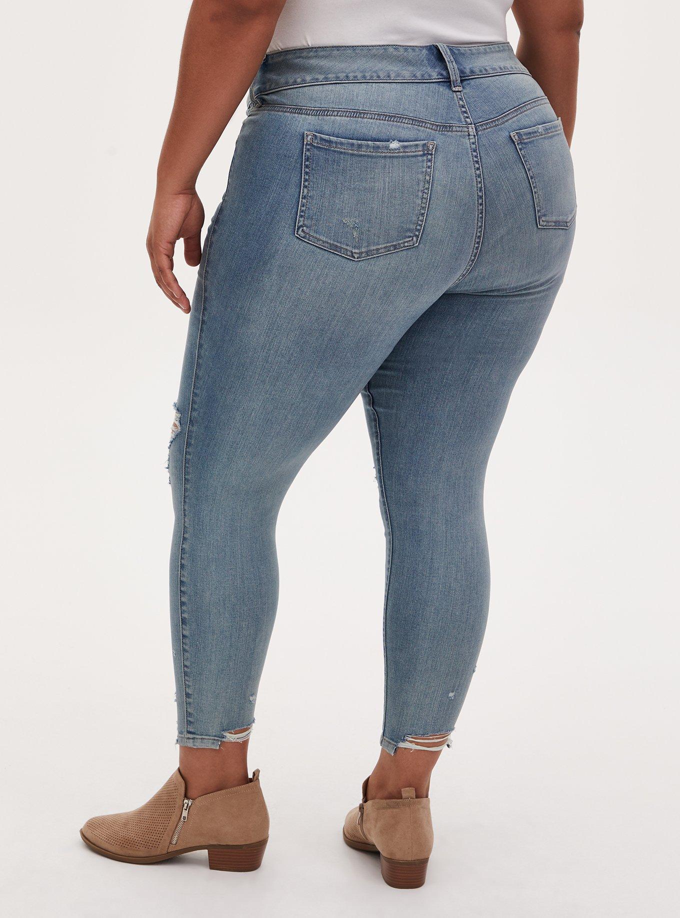 Jegging Skinny Super Soft High-Rise Destructed Jean, MONDAY BLUES, alternate