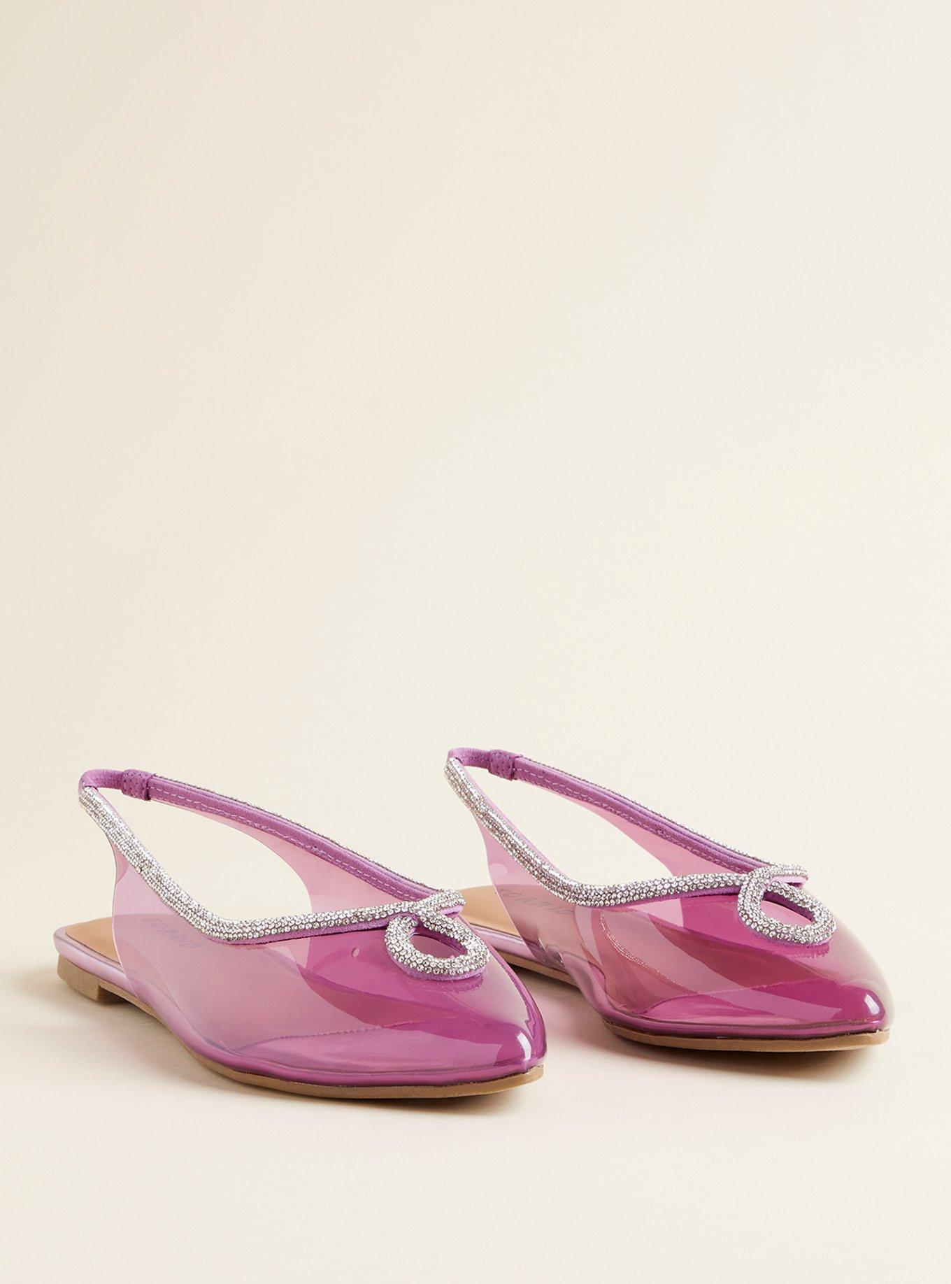 Plus Size Pointed Toe Slingback (WW), SILVER, hi-res