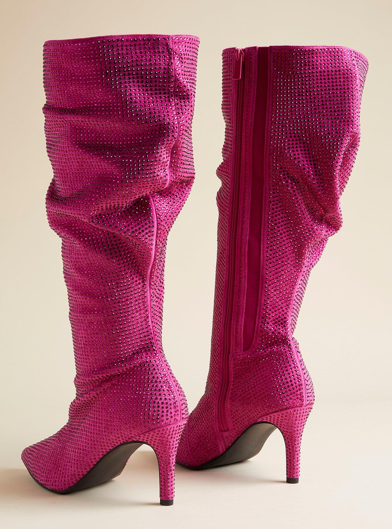 Slouch Knee Boot (WW), PINK, alternate