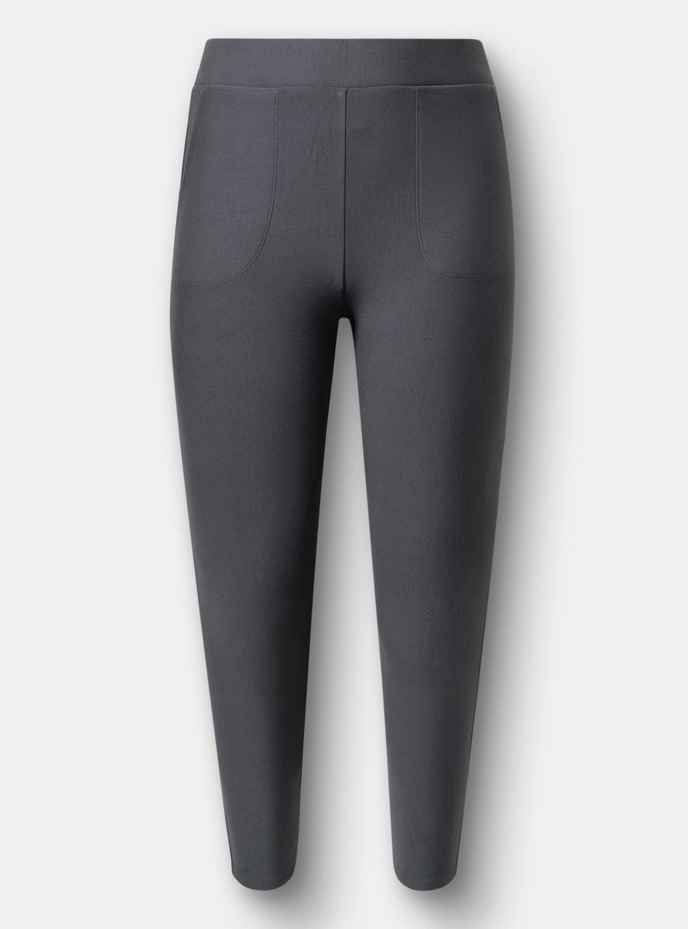 Full-Length Fleece-Lined Pocket Legging, EBONY, flat