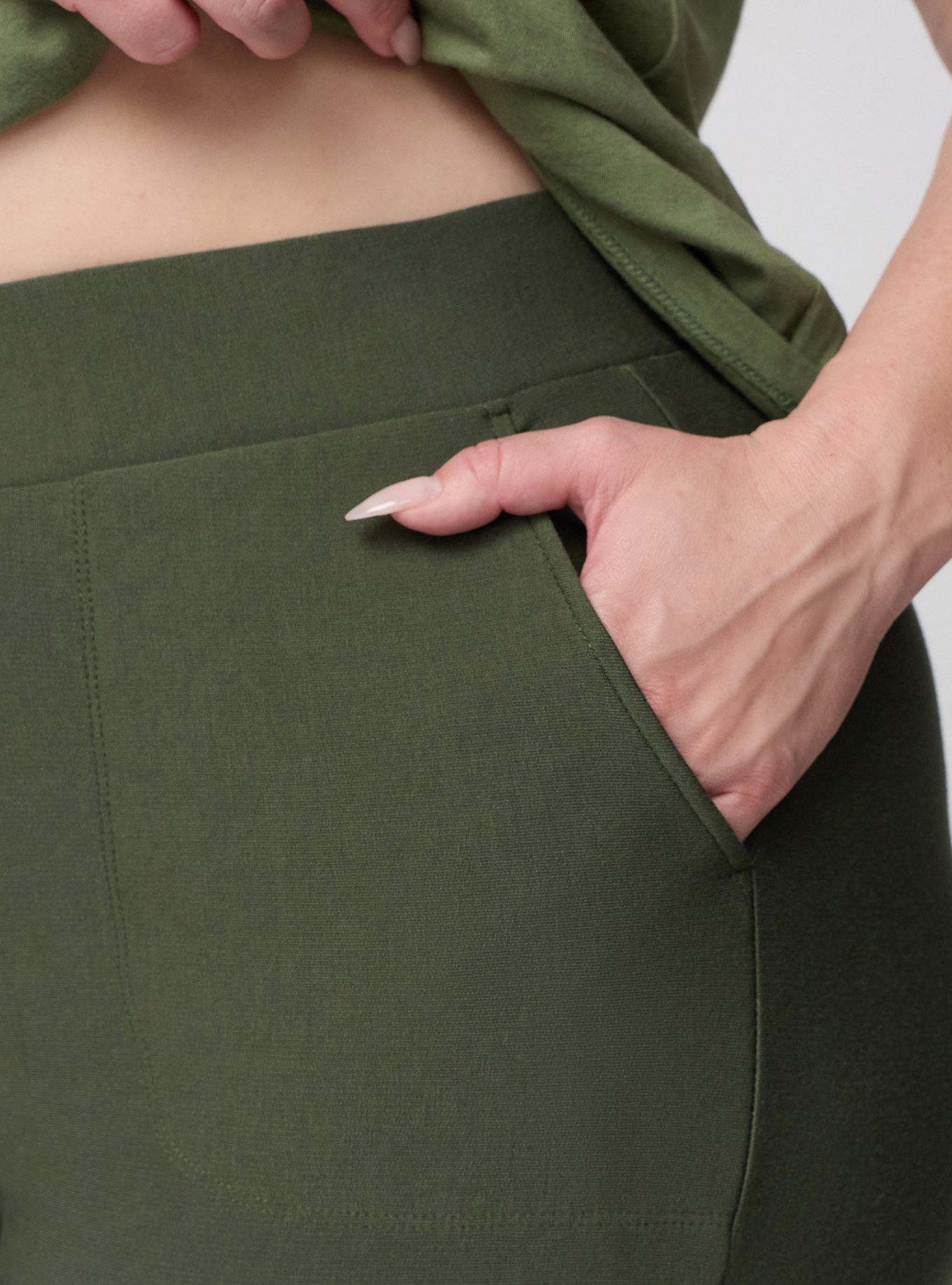 Full-Length Fleece-Lined Pocket Legging, DEEP DEPTHS, alternate