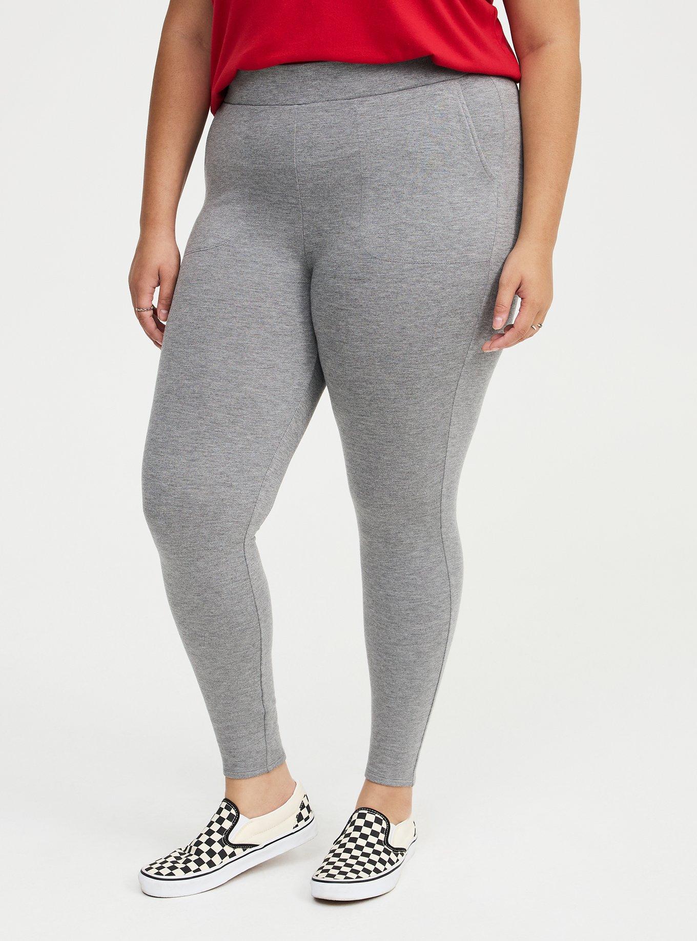 Full-Length Fleece-Lined Pocket Legging, MEDIUM HEATHER GRAY, alternate