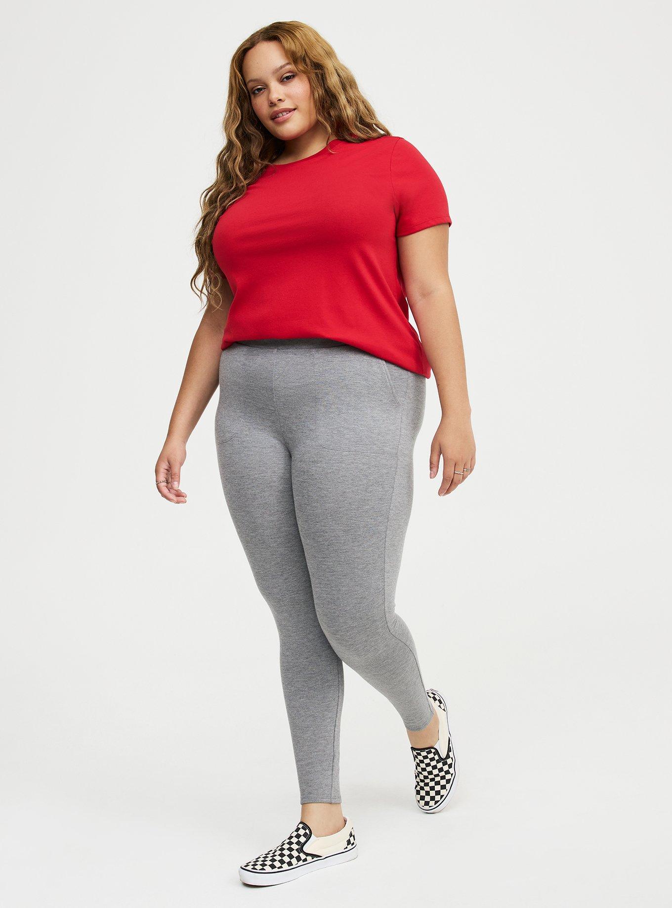 Full-Length Fleece-Lined Pocket Legging, MEDIUM HEATHER GRAY, alternate