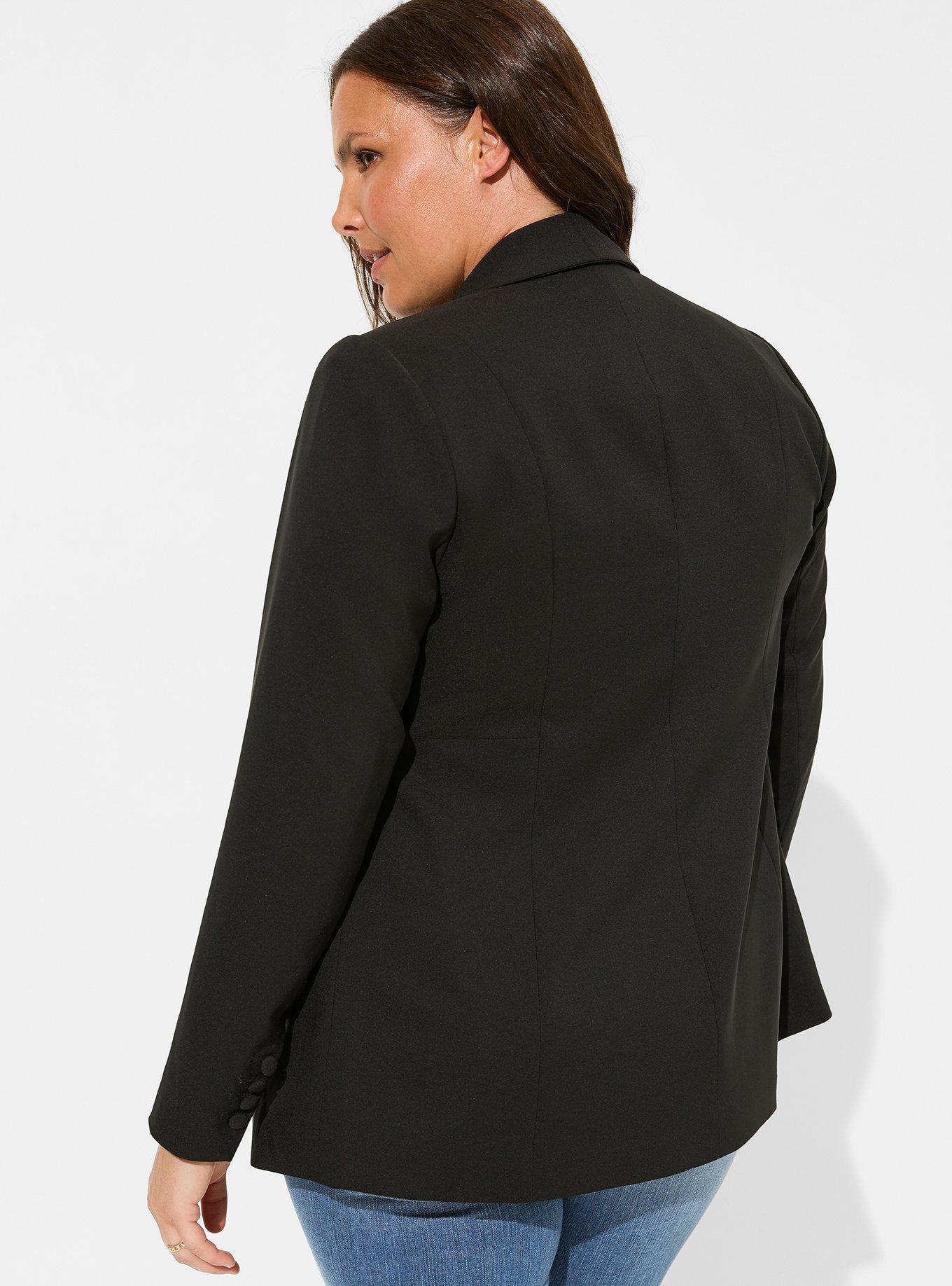 Plus Size - Studio Refined Crepe Longline Belted Blazer Vest - Torrid