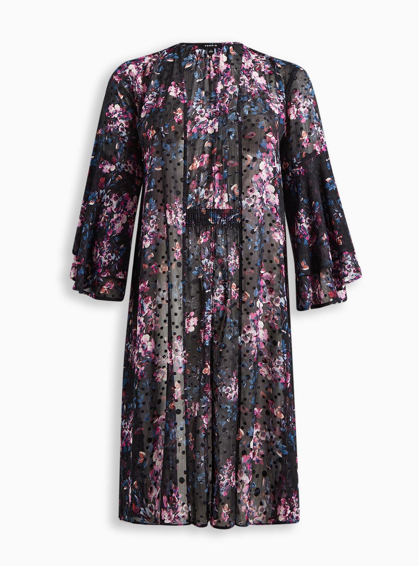 Plus Size - Lurex Chiffon Maxi Kimono - Torrid