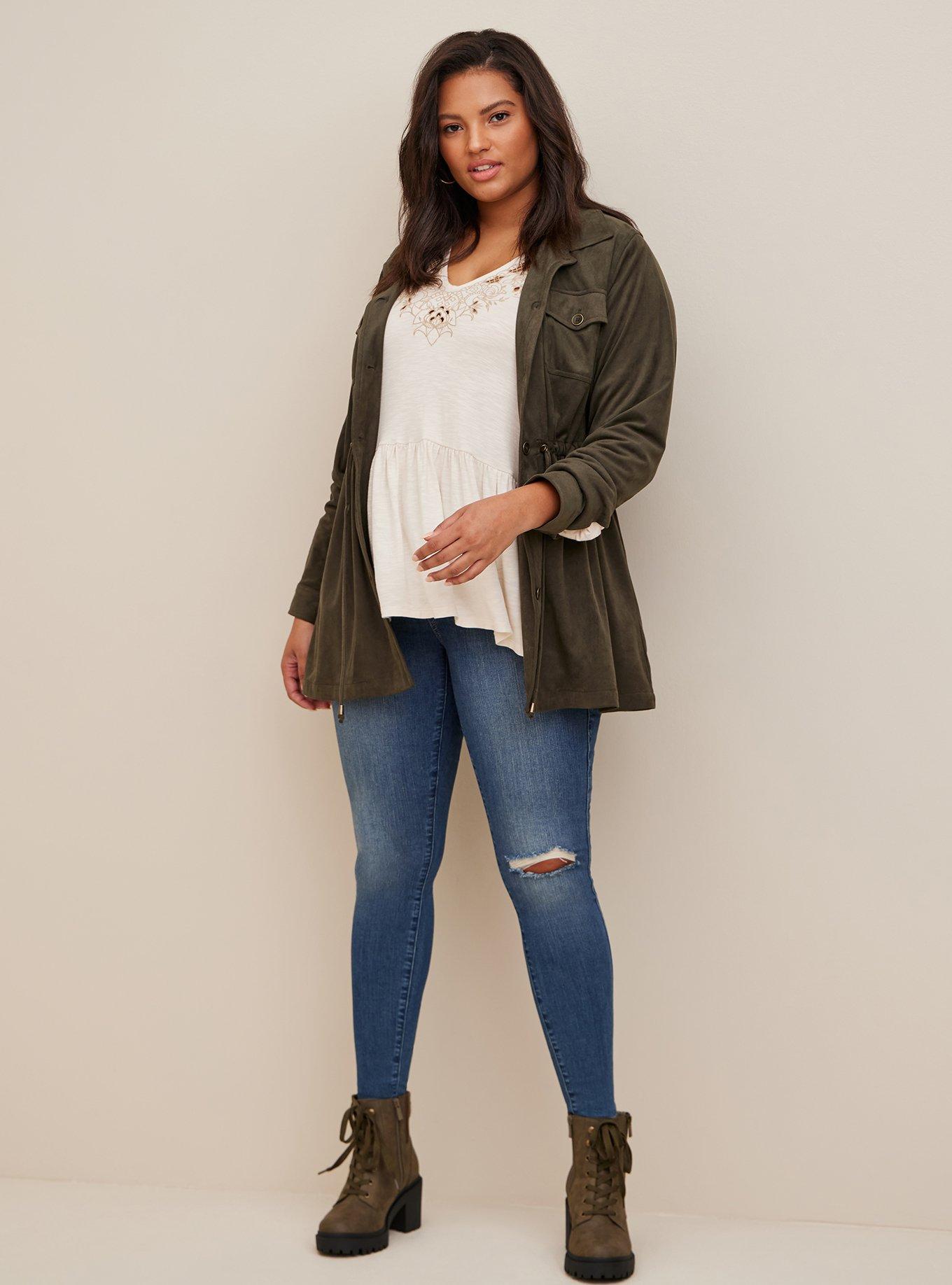 Plus Size - Suede Shacket - Torrid