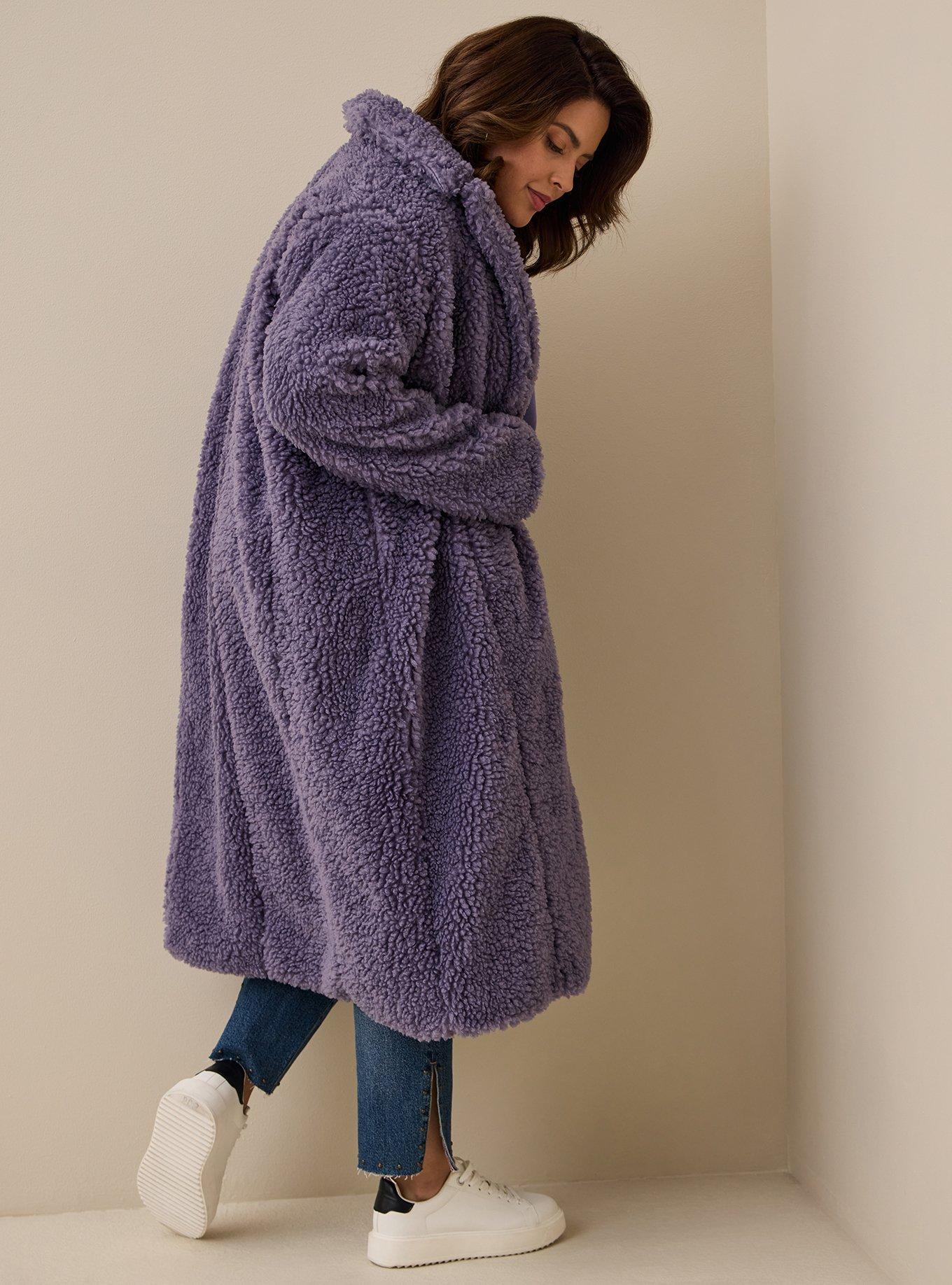 Sherpa plus size on sale coat