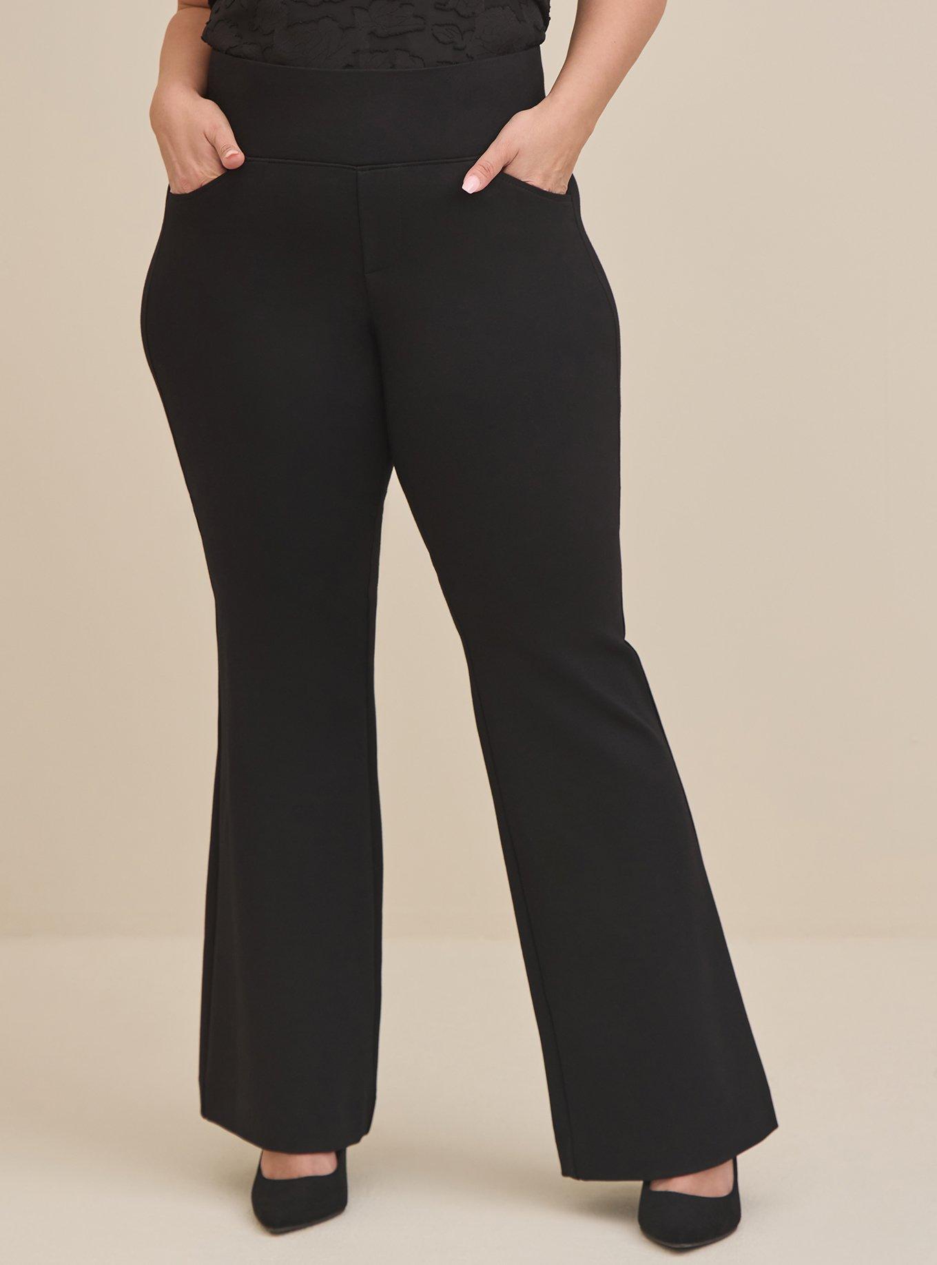 Plus Size - Pocket Pixie Flare Studio Luxe Ponte High-Rise Pant - Torrid