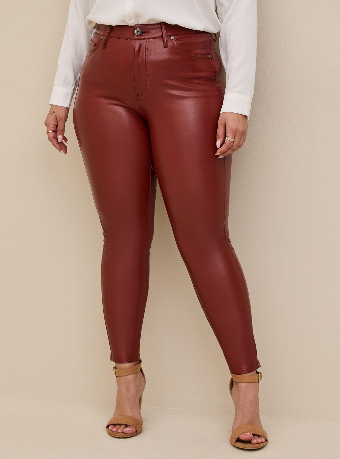 JEANIR Women's High Waist Skinny Leather Pants