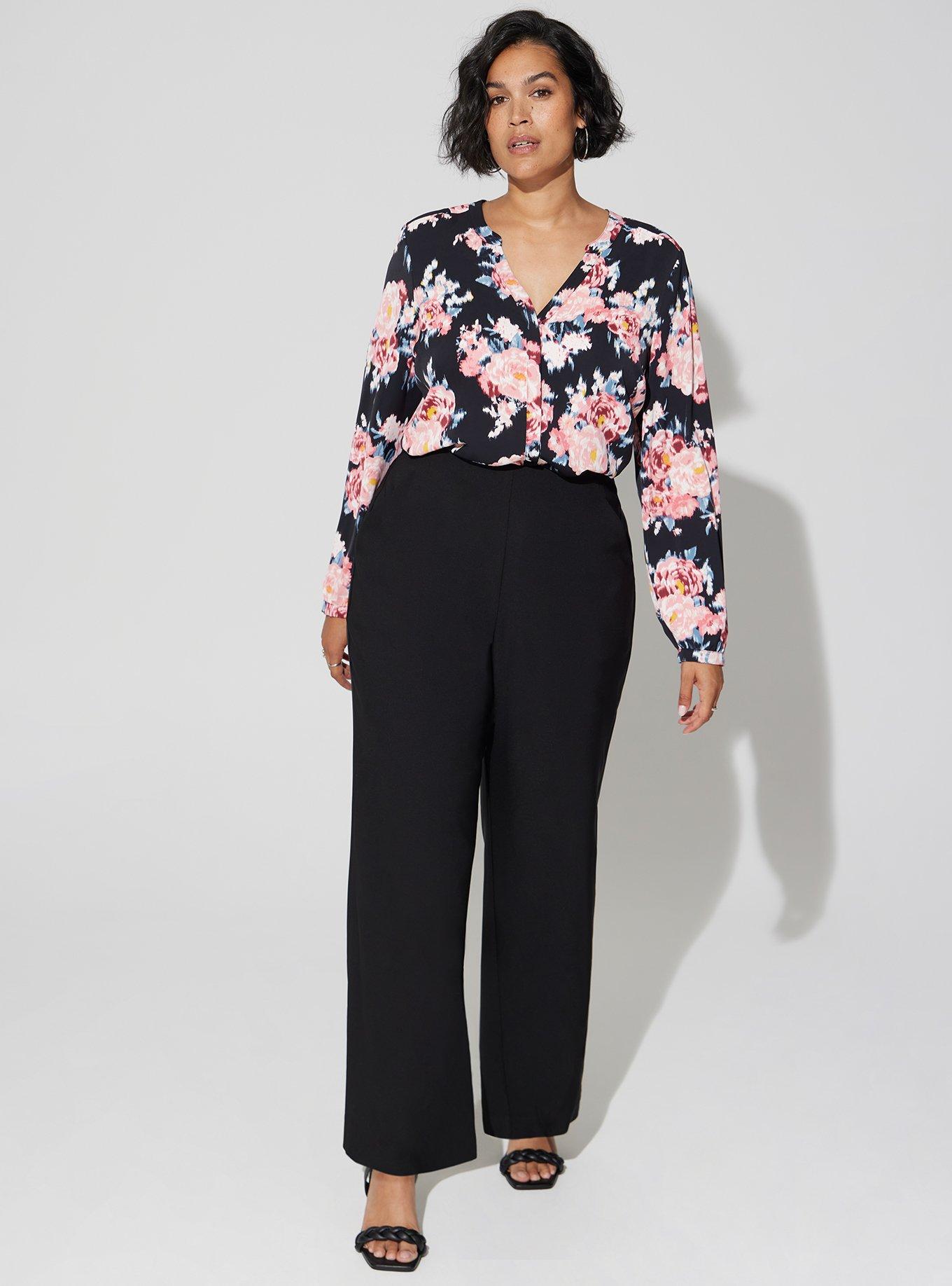 Plus Size - Pull-On Wide Leg Studio Refined Crepe High-Rise Pant - Torrid