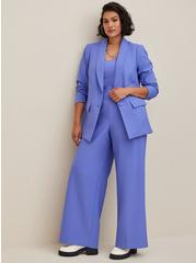 Pull-On Wide Leg Studio Refined Crepe High-Rise Pant, PERIWINKLE, hi-res