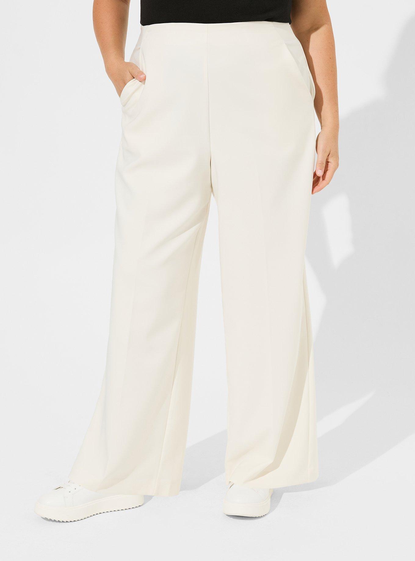 Plus Size - Pull-On Wide Leg Studio Refined Crepe High-Rise Pant - Torrid