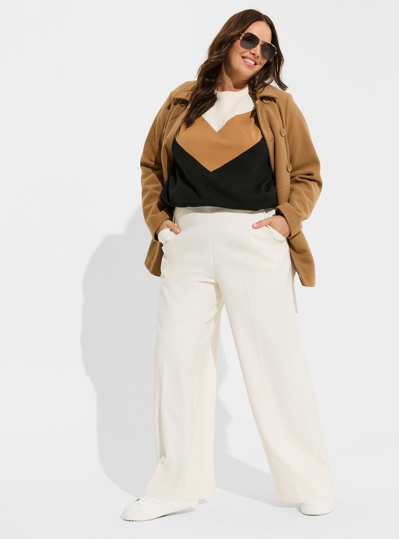 Plus Size - Pull-On Wide Leg Studio Refined Crepe High-Rise Pant - Torrid