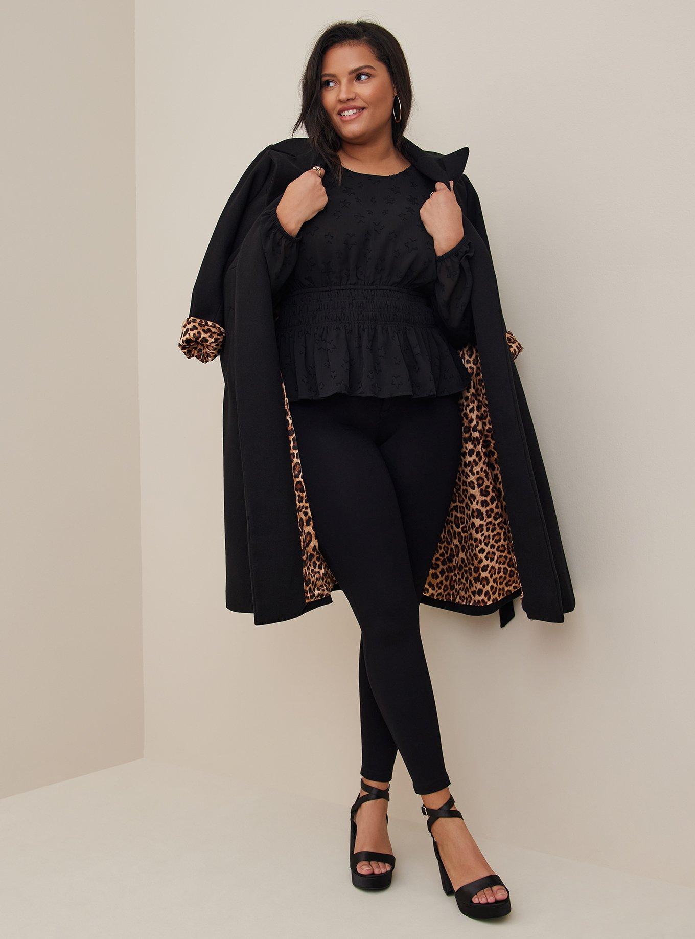 Plus Size - Crinkle Chiffon With Star Smocked Waist Puff Sleeve Top - Torrid