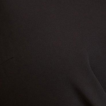 Plus Size Georgette Tie-Front Blouse, DEEP BLACK, swatch