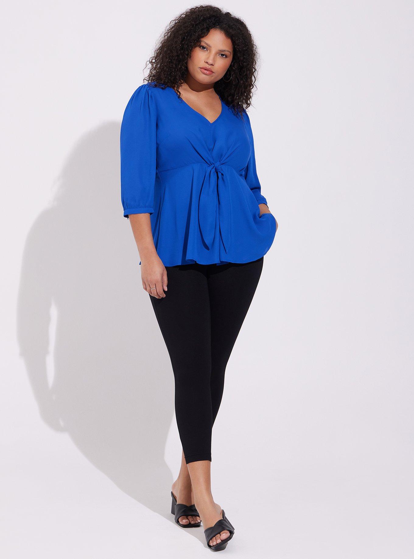 Plus Size - Georgette Tie-Front Blouse - Torrid