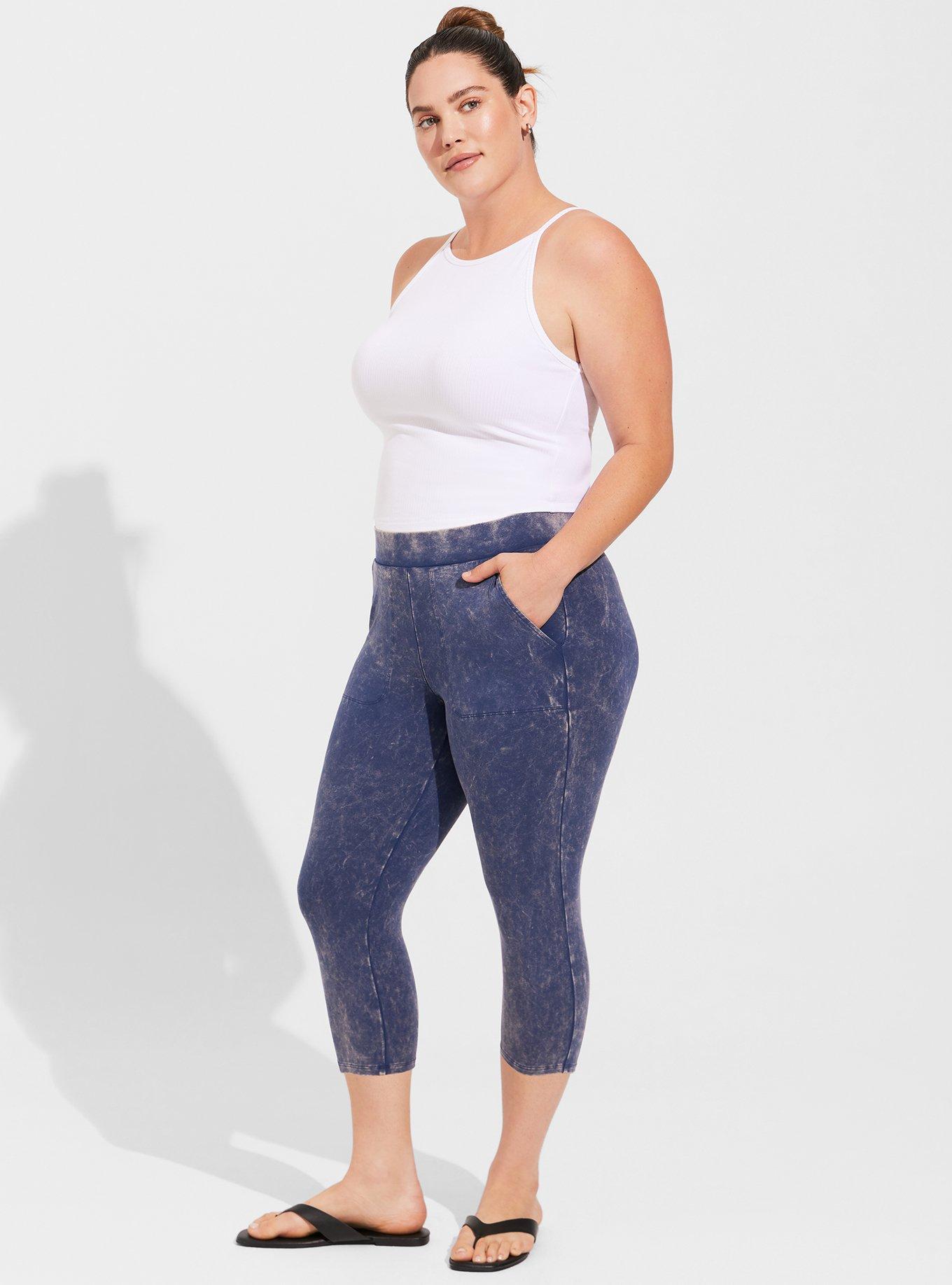 Ulla Popken Lace Trim Leggings, Plus Size Clothing