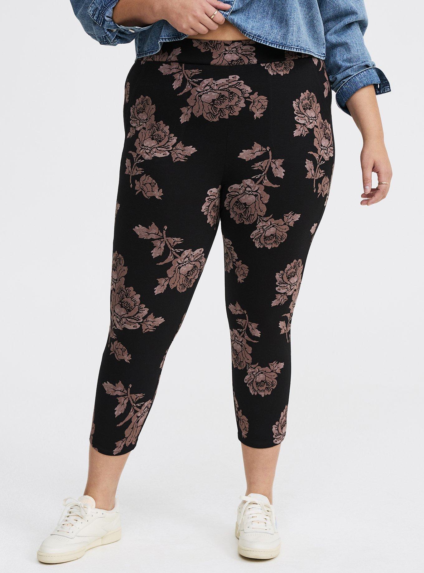 Capri Pocket Legging, FLOWER STAMPS FLORAL BLACK, alternate
