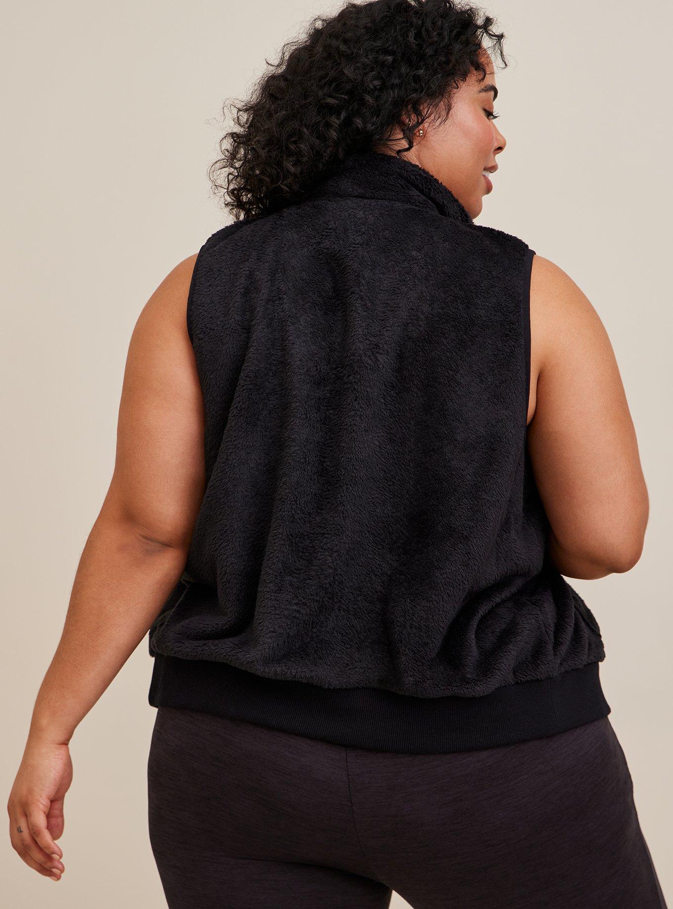 Plus size hot sale fur vest