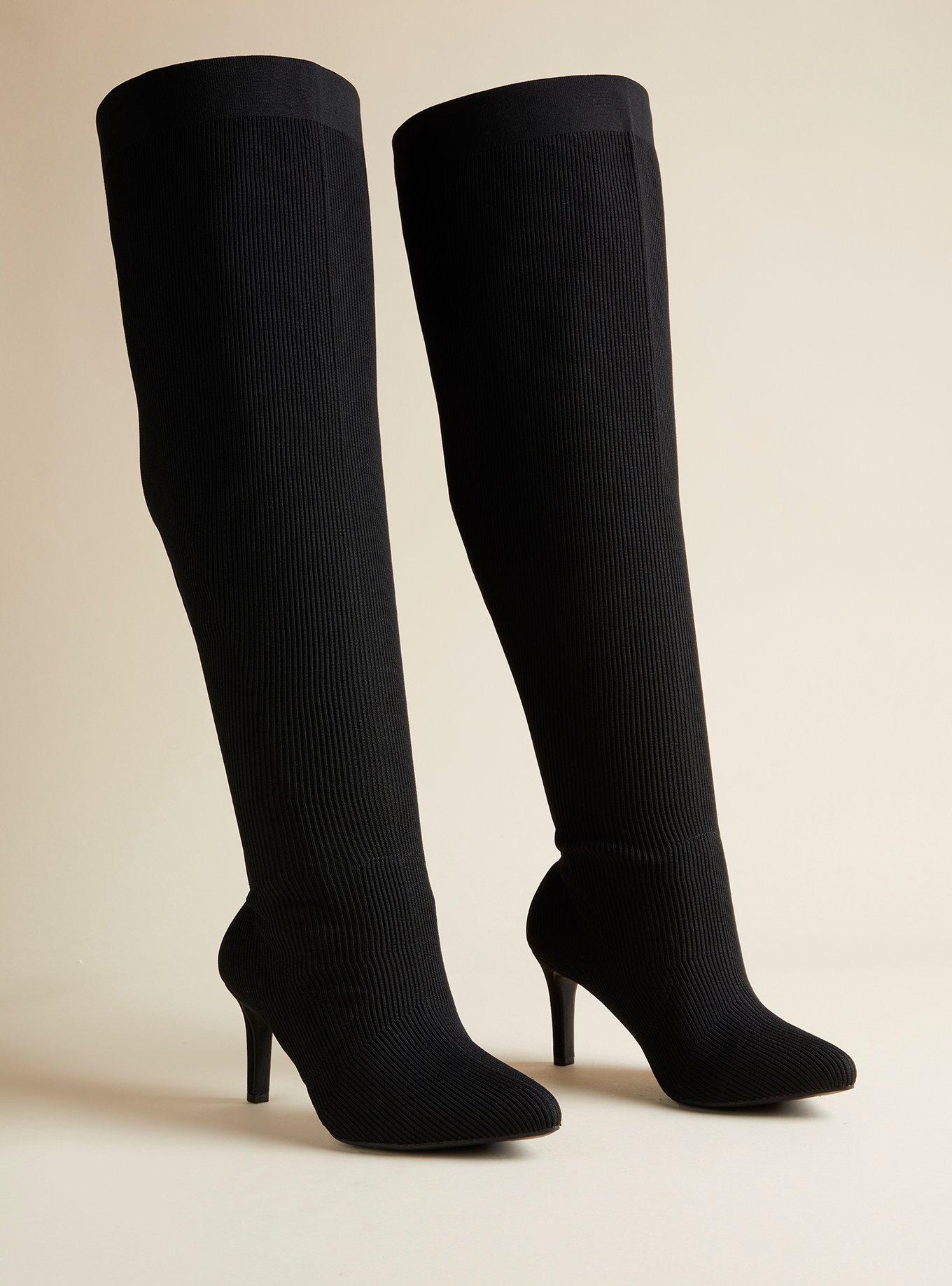 BLACK LEATHER 2.0 STILETTO HIGH-RIZE THIGH BOOTS