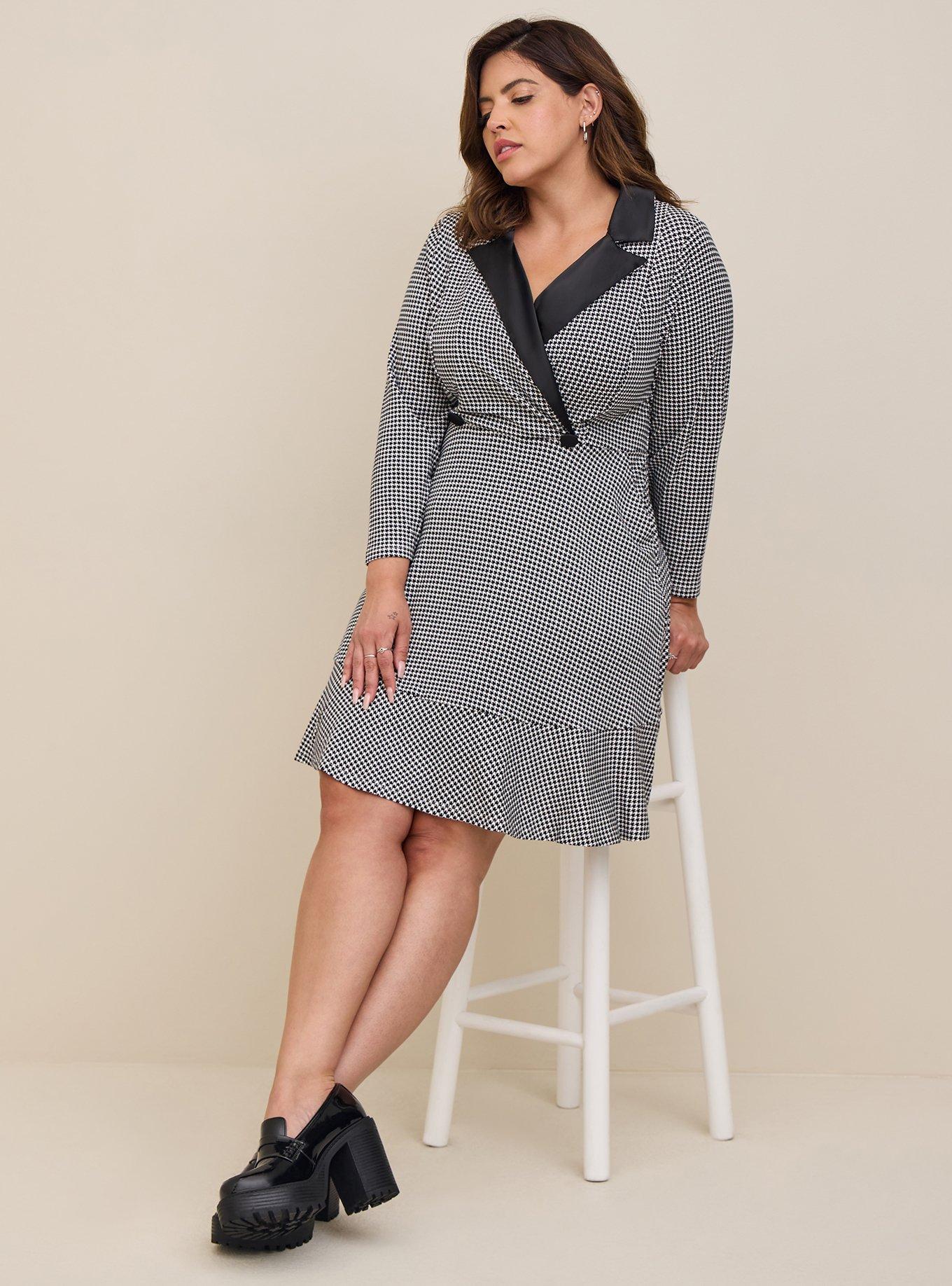 Tuxedo dress plus size sale