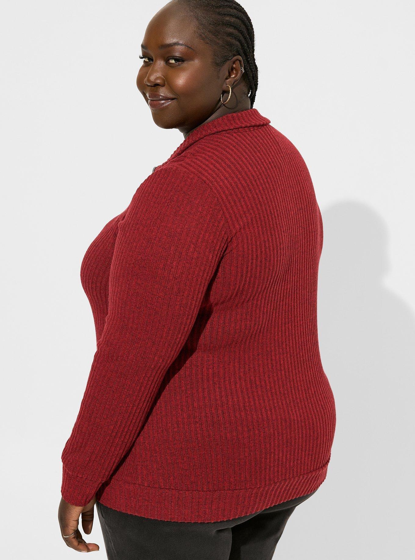 Plus size hot sale quarter zip sweatshirt