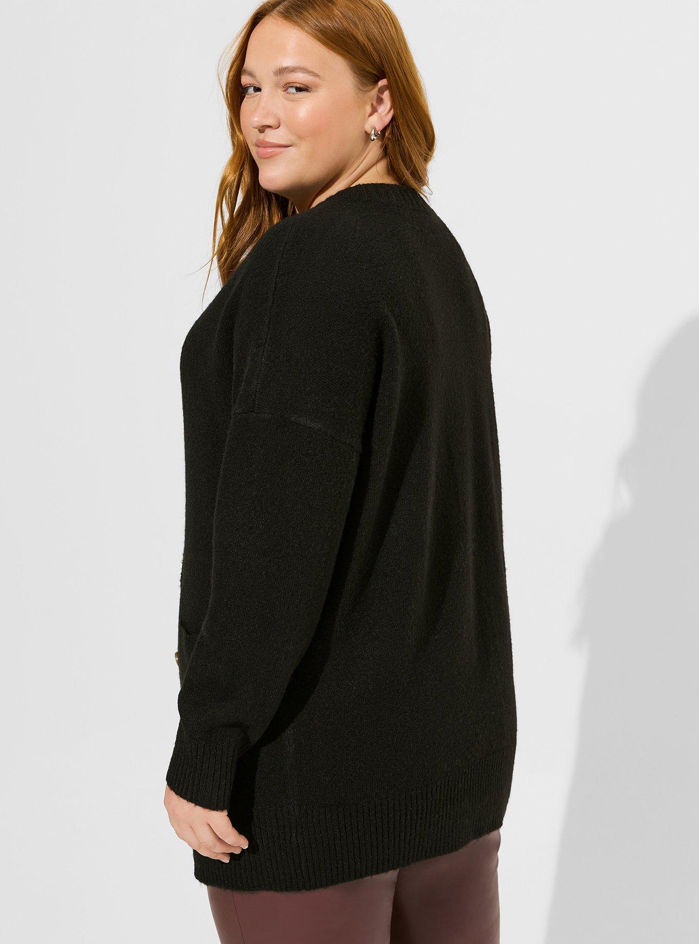 Vegan Cashmere Boyfriend Cardigan V-Neck Sweater