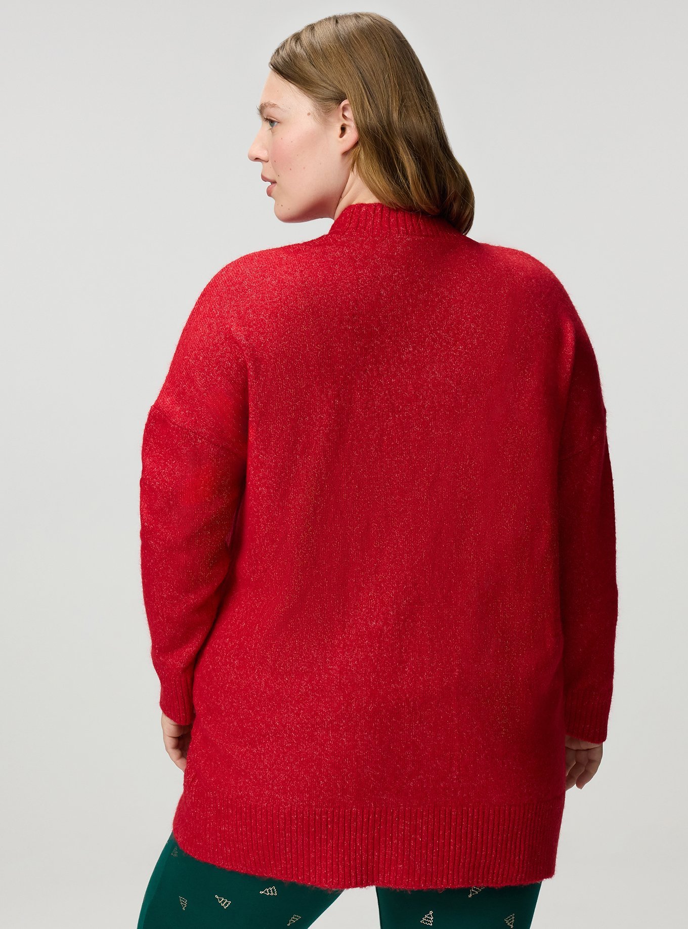 Vegan Cashmere Boyfriend Cardigan, JESTER RED, alternate