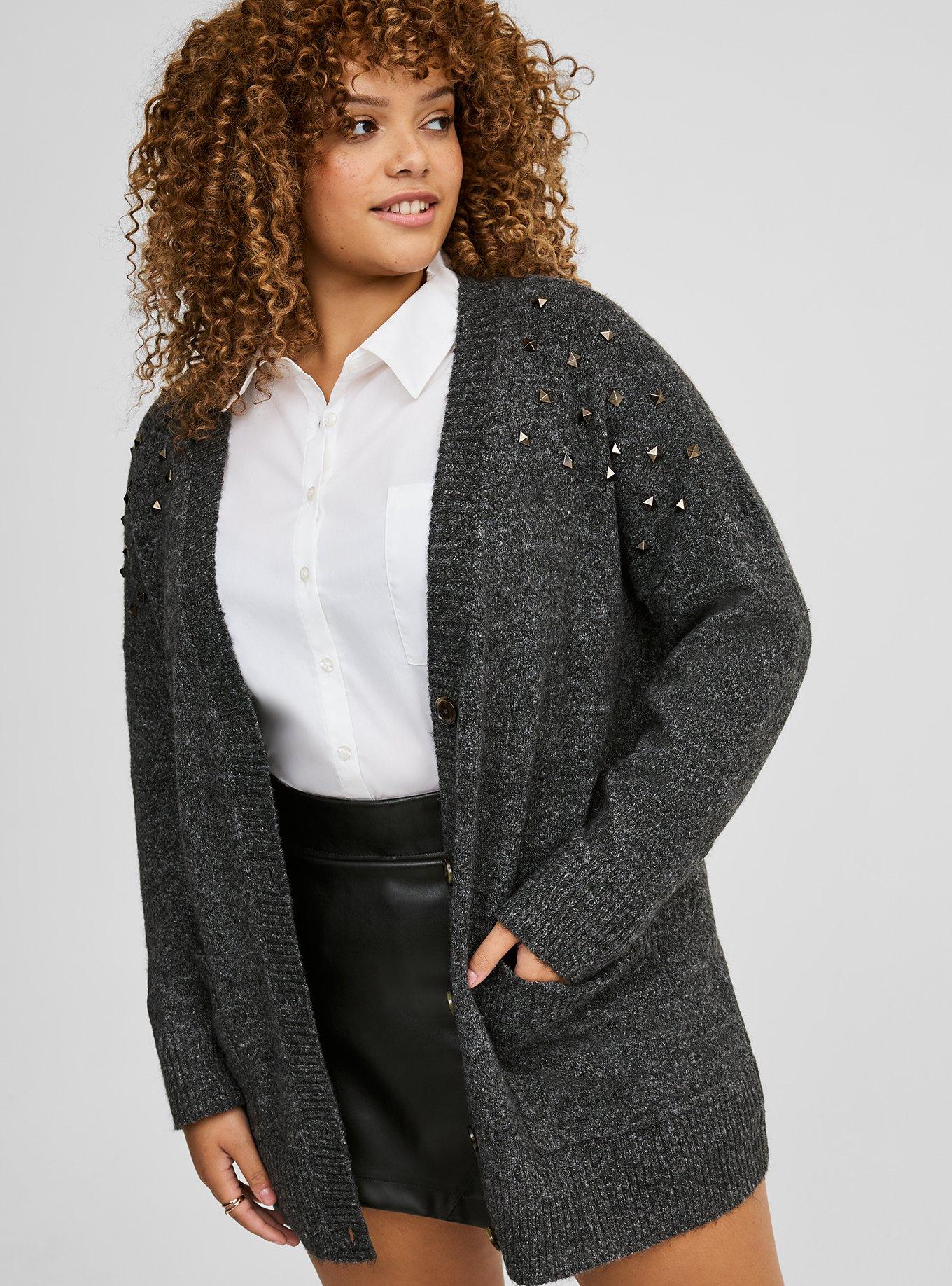 Vegan Cashmere Boyfriend Cardigan V-Neck Sweater