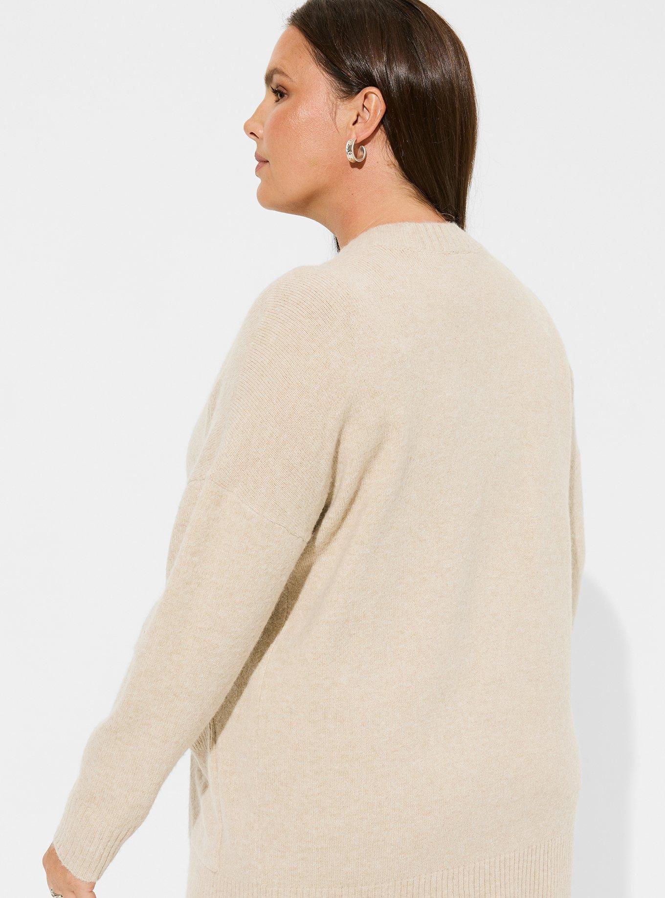 Vegan Cashmere Boyfriend Cardigan V-Neck Sweater