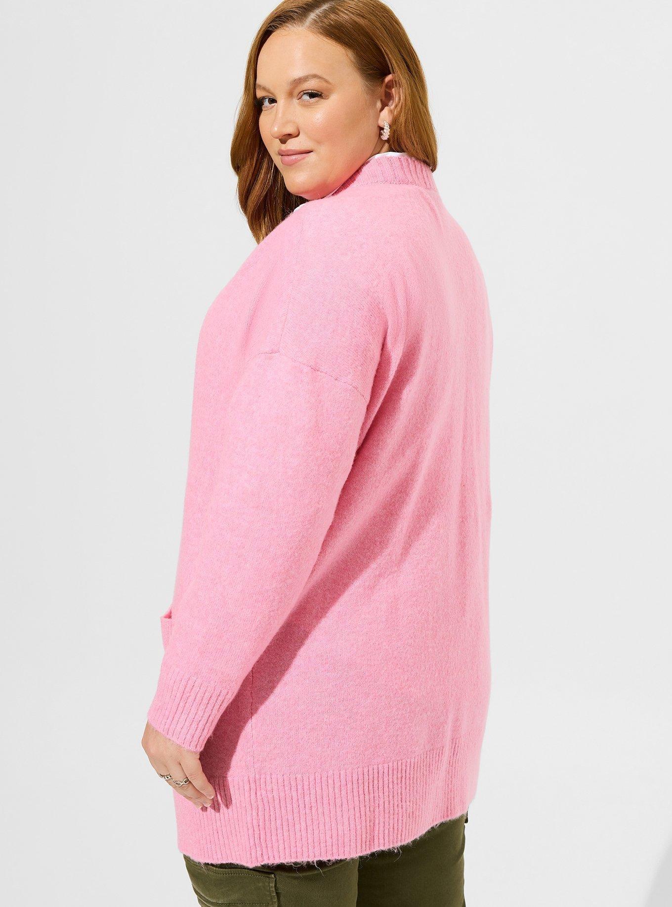 Plus Size - Vegan Cashmere Boyfriend Cardigan V-Neck Sweater - Torrid