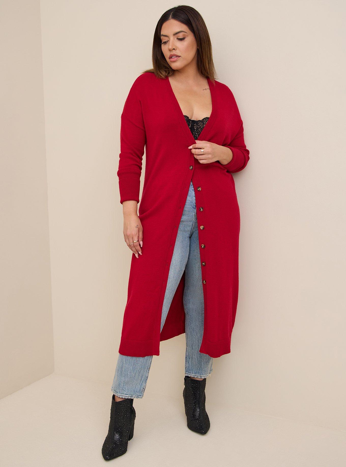 Plus Size Longline Cardigan Button Front Sweater Torrid