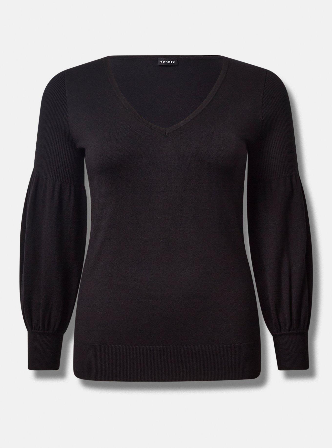 Pullover V-Neck Fitted Sweater