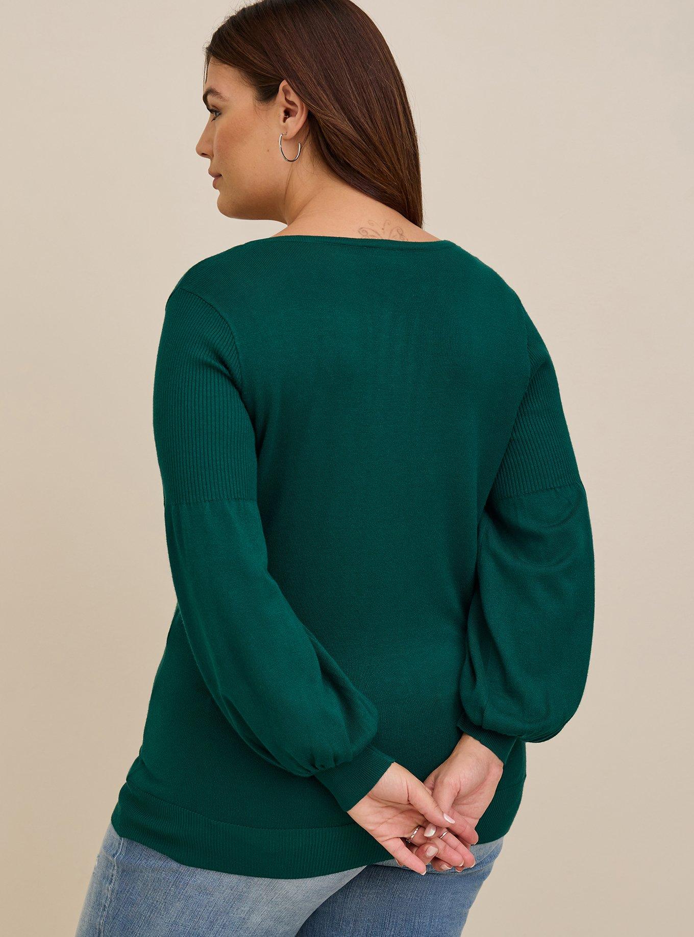 Torrid shop green sweater