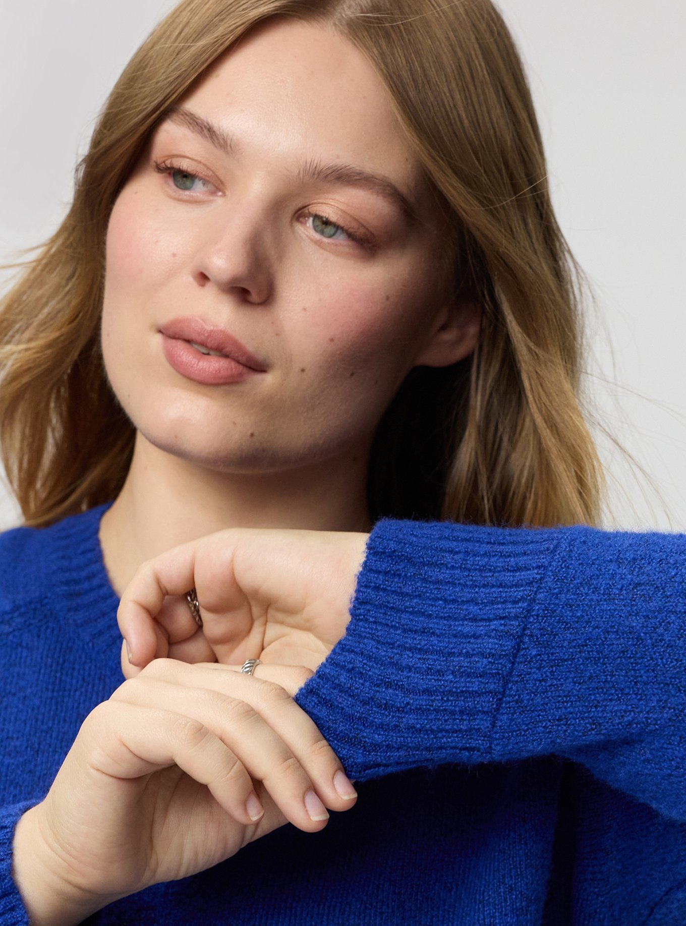 Plus Size Vegan Cashmere Pullover Sweater, SURF THE WEB, alternate