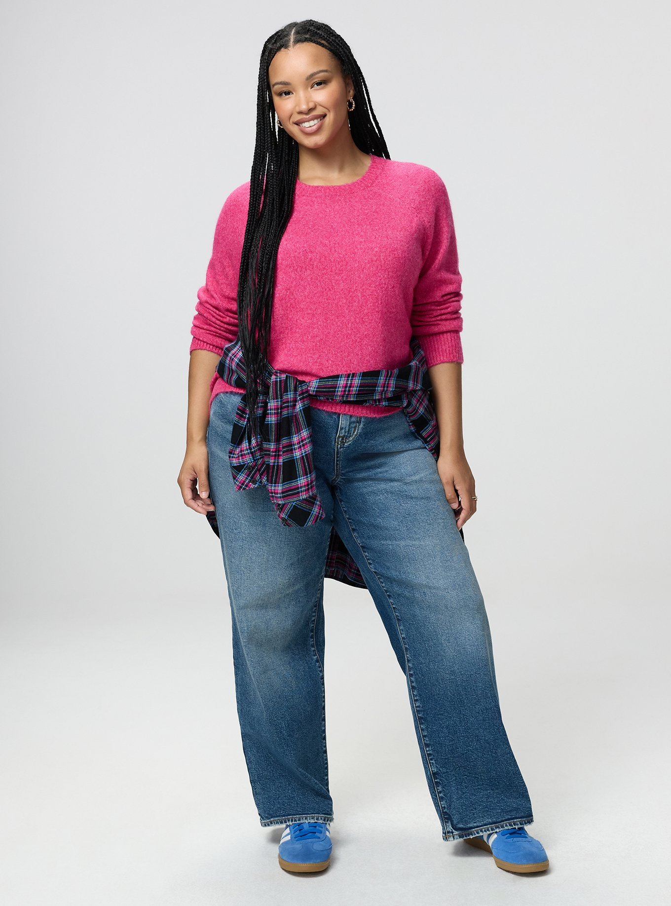 Vegan Cashmere Pullover Sweater, BEETROOT PURPLE, alternate